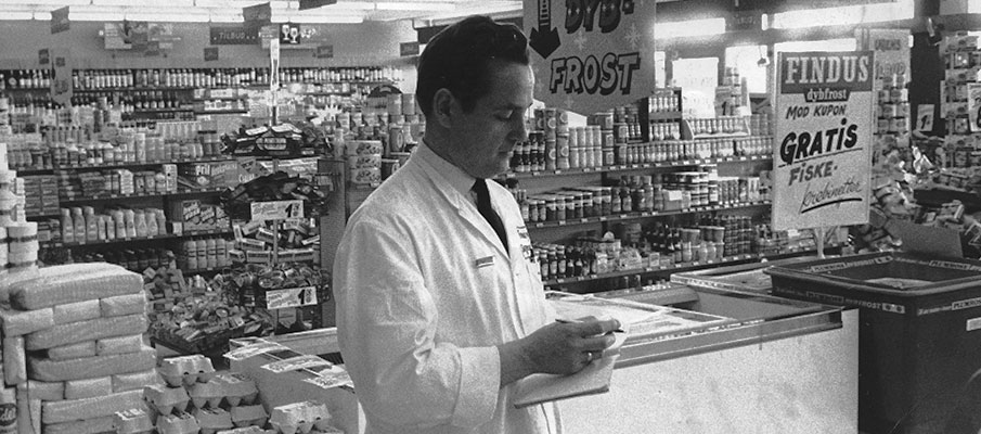 Blik ind i et supermarked