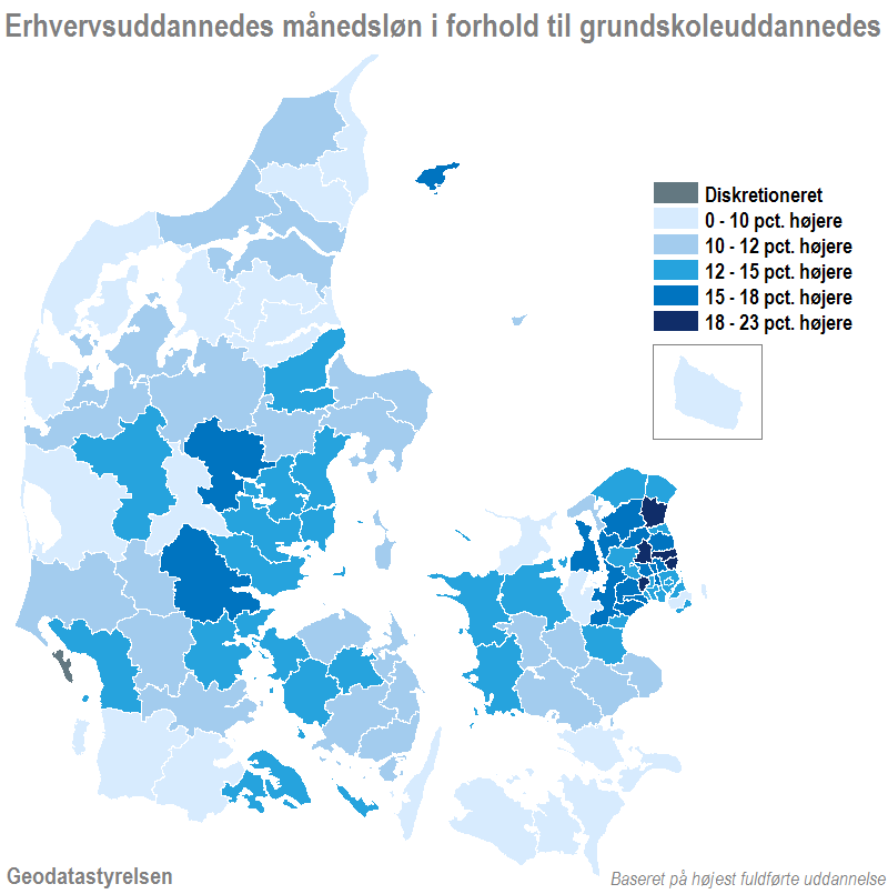 forskel løn og uddannelsesniveau altid følges - Danmarks Statistik